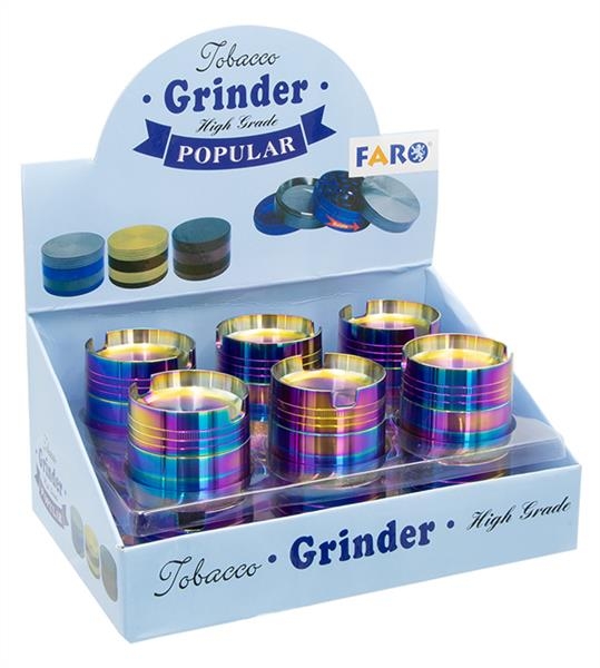 1 CNC Aluminium Grinder Pollinator 4-part ø 52mm 43mm hoch "Rainbow Ashtray""